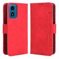 Bolsa tipo Carteira Cardholder para Motorola Moto G24 Power/G04/E14 - Vermelho