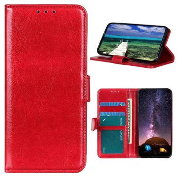 Bolsa tipo Carteira com Fecho Magnético para Motorola Moto G32 - Vermelho