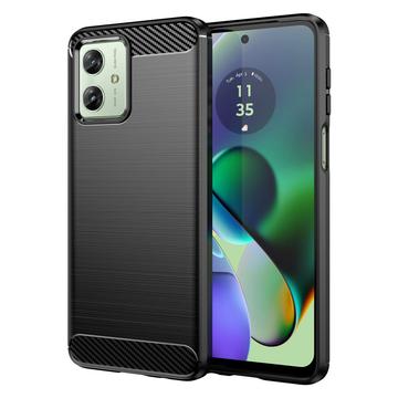 Capa de TPU Escovado para Motorola Moto G54 - Fibra de Carbono