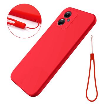 Capa de Silicone Líquido para Motorola Moto G54 - Vermelho