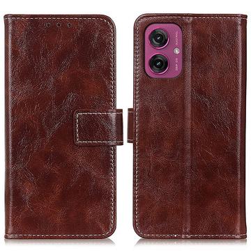 Capa tipo carteira com fecho magnético para Motorola Moto G55