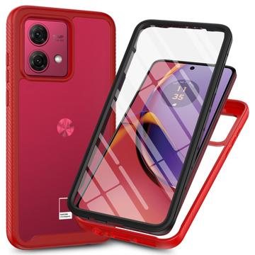 Capa 360 Série de Proteção Motorola Moto G84 - Vermelho / Transparente