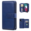 Bolsa Tipo Carteira Multi-Card Slot para Motorola Moto G10/Moto G30 - Azul