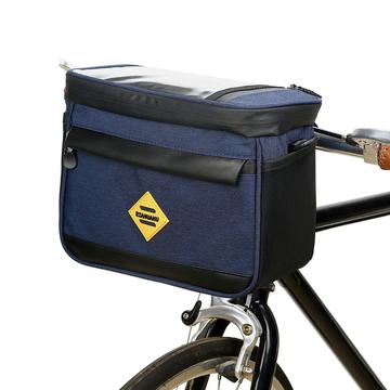 Saco térmico isolado para bicicleta multifunções para ciclismo Saco térmico isolado para bicicleta antidesgaste resistente à água com suporte para telemóvel para bicicleta