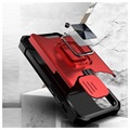 Capa Híbrida Multifuncional 4-em-1 para iPhone 12/12 Pro - Vermelho