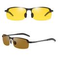 Óculos de condução nocturna / Óculos de sol Polaroid - Amarelo / Castanho escuro