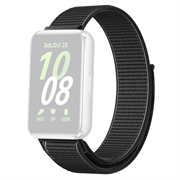 Bracelete de Nylon para Samsung Galaxy Fit3 com Fecho de Velcro - Preto