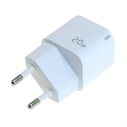 Carregador OTB USB-C GaN 20W - Carregador rápido PD de fornecimento de energia compacto - Branco