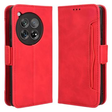 Bolsa tipo Carteira Cardholder para OnePlus 12R/Ace 3 - Vermelho