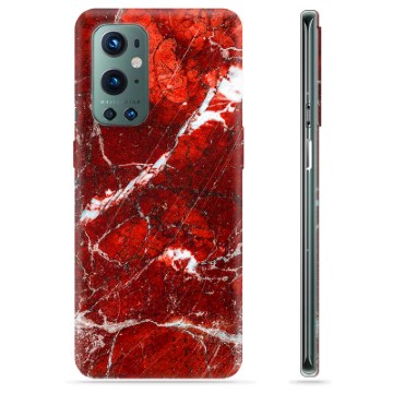 Capa de TPU - OnePlus 9 Pro - Mármore Vermelho