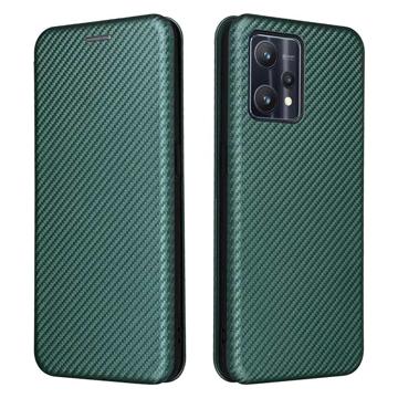 Bolsa Flip para OnePlus Nord CE 2 Lite 5G - Fibra de Carbono - Verde