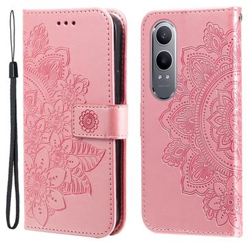 Bolsa tipo Carteira Mandala Series para OnePlus Nord CE4 Lite/Oppo K12x - Cor-de-Rosa