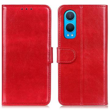 Bolsa Tipo Carteira para OnePlus Nord CE4 Lite/Oppo K12x - Vermelho