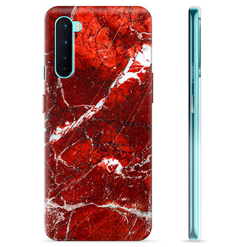 Capa de TPU para OnePlus Nord  - Mármore Vermelho