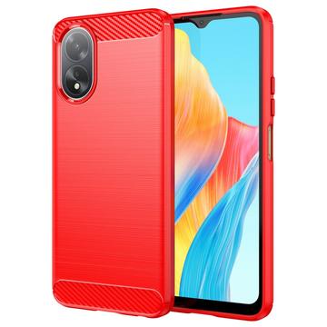 Capa de TPU Escovado para Oppo A18/A38 - Fibra de Carbono