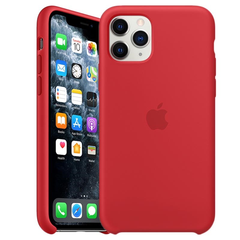 Capa Em Silicone Apple Para IPhone Pro MWYH ZM A Vermelho