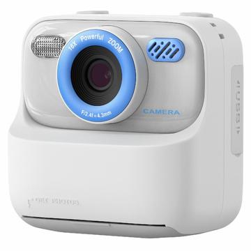 Câmara digital de impressão instantânea para crianças P79 - Lente dupla, 1080P, 32GB - Branco