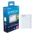 Carregador de bateria USB Panasonic Eneloop BQ-CC87 SmartPlus com função de banco de potência - 4x AAA/AA