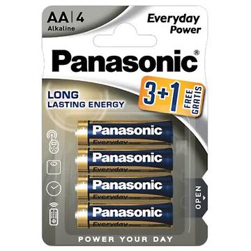 Pilhas alcalinas Panasonic Everyday Power LR6/AA - 4 unidades