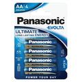 Pilhas alcalinas Panasonic Evolta LR6/AA