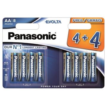 Pilhas alcalinas Panasonic Evolta LR6/AA - 8 unidades