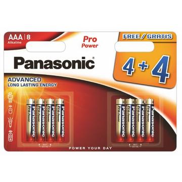 Pilhas alcalinas Panasonic Pro Power LR03/AAA - 8 unidades