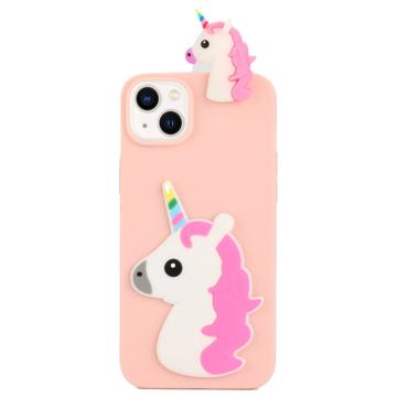 Capa de TPU 3D Cartoon para iPhone 14 Plus - Unicórnio