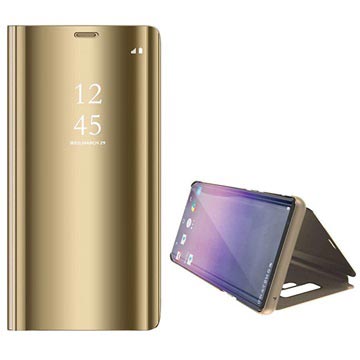 Bolsa tipo Flip Luxury Series Mirror View para Samsung Galaxy Note9 - Dourado