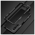 Protecção Lateral de Metal Polar Lights Style para Sony Xperia 1 IV - Preto / Prateado