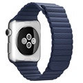 Bracelete de Pele Premium para Apple Watch Series 7/SE/6/5/4/3/2/1 - 45mm/44mm/42mm - Azul