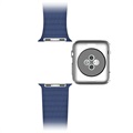 Bracelete de Pele Premium para Apple Watch Series 7/SE/6/5/4/3/2/1 - 45mm/44mm/42mm - Azul