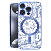 Capa Prio Elegant Mag para iPhone 16 Pro com proteção da lente da câmara - Azul