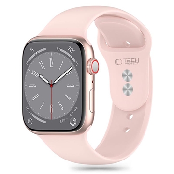 Apple Watch Series 10/9/8/7/6/SE Bracelete de silicone Tech-Protect - 40mm/41mm/42mm - Rosa claro