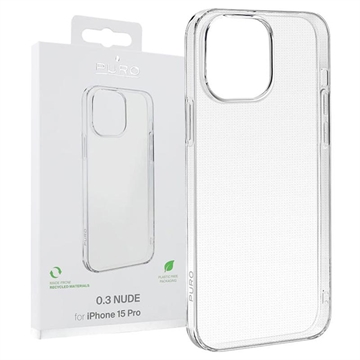 Capa de TPU Puro 0.3 Nude para iPhone 15 Pro - Transparente