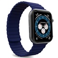 Bracelete de Pele Costurada para Apple Watch Series 9/8/SE (2022)/7/SE /6/5/4/3/2/1 - 49mm/45mm/44mm/42mm