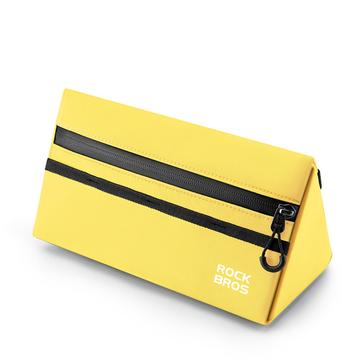 Bolsa de armazenamento de poliéster para bicicleta ROCKBROS 1.3L triângulo frontal para bicicleta