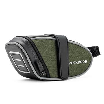 ROCKBROS C52 0.45L Saco para selim de bicicleta Bolsa de armazenamento traseiro para espigão de selim de bicicleta, tipo fita mágica