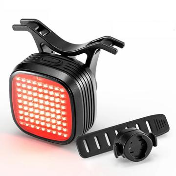 ROCKBROS R7 Luz traseira LED à prova de água para bicicleta 12 modos Lâmpada de aviso de deteção de travagem de bicicleta