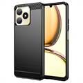 Capa de TPU Escovado para Realme C53/Narzo N53 - Fibra de Carbono