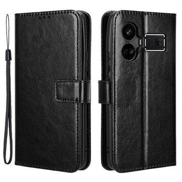 Capa tipo carteira com fecho magnético para Realme GT5 - Preto