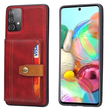 Bolsa com Carteira Retro Style para Samsung Galaxy A53 5G - Vermelho