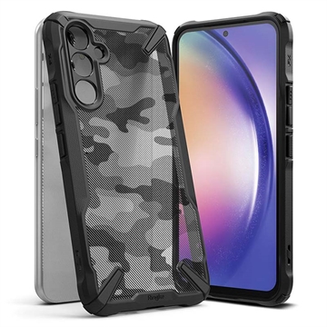 Capa Híbrida Ringke Fusion X Design para Samsung Galaxy A54 5G - Camuflagem / Preto