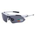 RockBros Óculos de ciclismo polarizados com 5 lentes - Branco