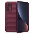 Capa de TPU Rugged Series para Xiaomi 12 Lite - Vinho Vermelho