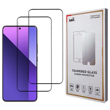 Protector de Ecrã Saii 3D Premium para Xiaomi Redmi Note 13 Pro+ - 2 Unidades