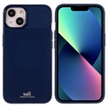 Capa de TPU e Fibra de Carbono Saii para iPhone 13 - Azul