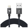 Cabo Lightning Saii Rampow Braided para iPhone, iPad, iPod - 2m - Cinzento