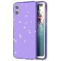 Capa de TPU Stylish Glitter Series para Samsung Galaxy A05 - Roxo Transparente