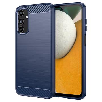 Capa de TPU Escovado para Samsung Galaxy A15 - Fibra de Carbono - Azul