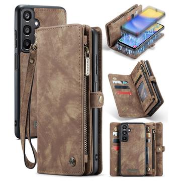 Bolsa tipo Carteira 2-em-1 Caseme 008 Multifuncional para Samsung Galaxy A15 - Castanho